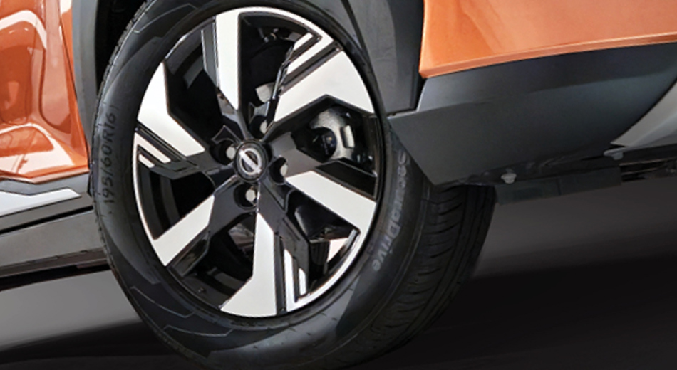 LATÃO DIAMANTE DE 16 POLEGADAS RODA DE LIGA LEVE DE DOIS TONS PROJECTO-Vehicle Feature Image